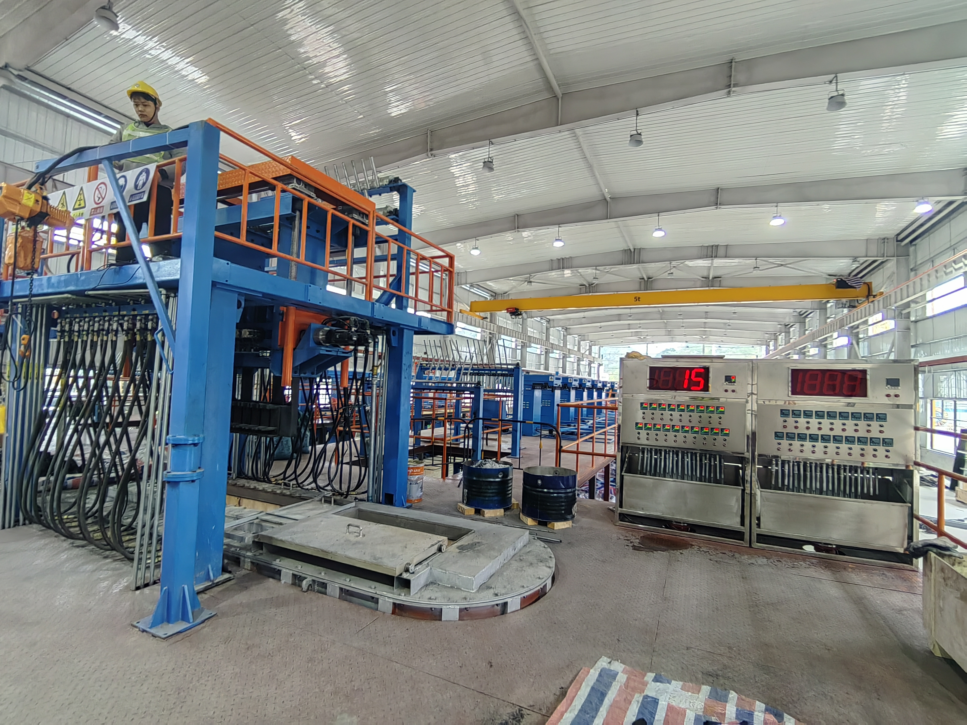 Upward continuous casting production line