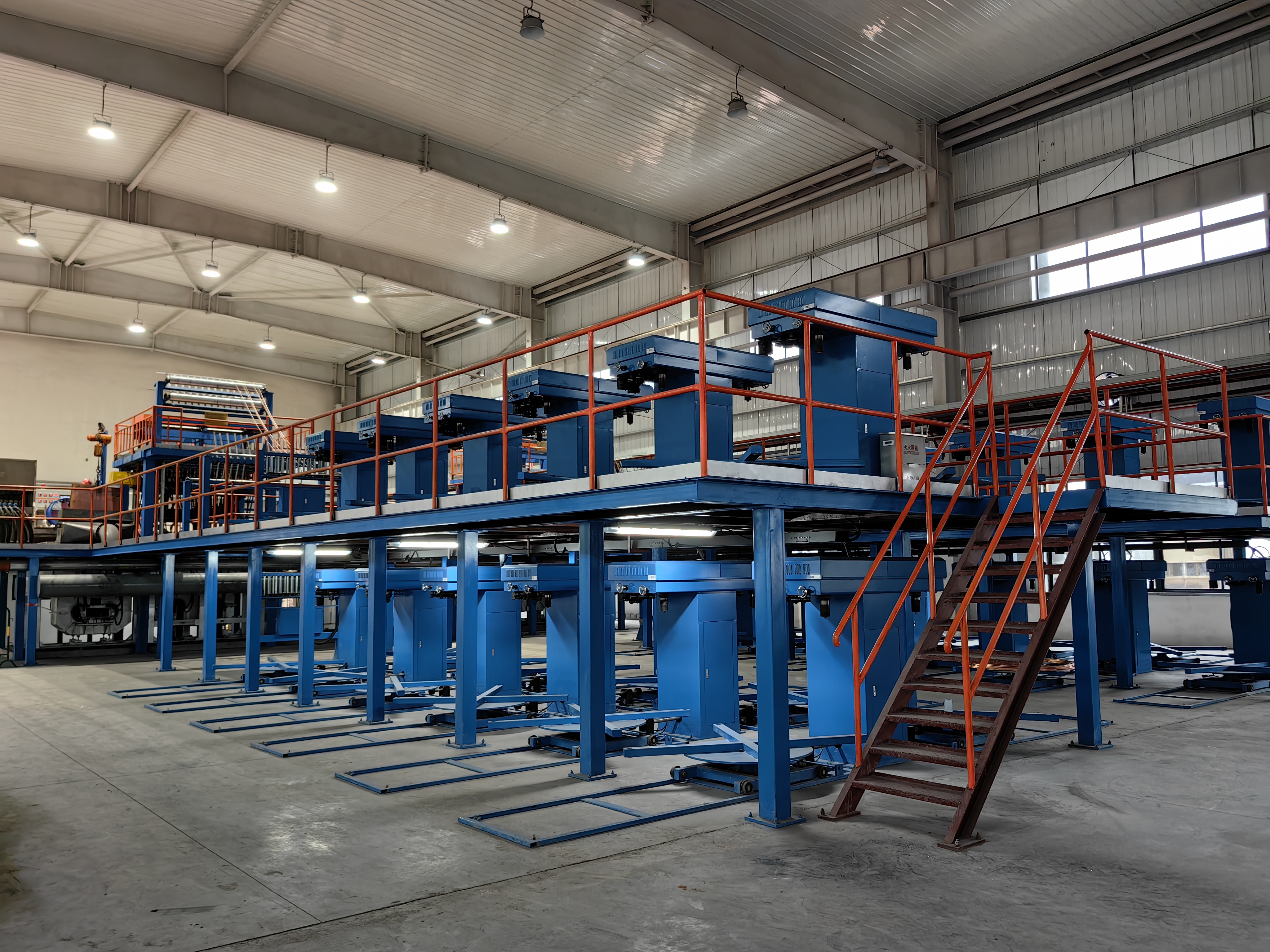 Upward continuous casting production line